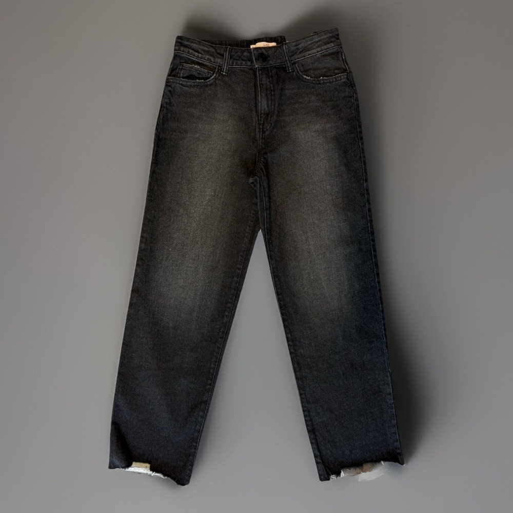 NWT High Rise Straight Black Wash Denim‎ Jeans Womens Size 7 - Picture 2 of 8